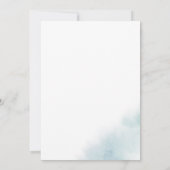 Watercolor Wash | Blue Elopement Empfang Einladung (Rückseite)