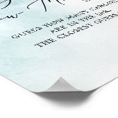 Watercolor Wash | Blue Guess Wie viele Candies Poster (Ecke)