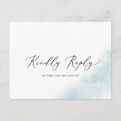 Watercolor Wash | Blue Menu UAWG Postcard Einladungspostkarte (Vorderseite)