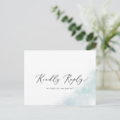 Watercolor Wash | Blue Menu UAWG Postcard Einladungspostkarte (Stehend Vorderseite)