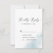 Watercolor Wash | Blue Simple RSVP Card