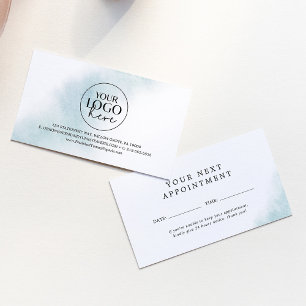 Watercolor Wash   Blue Small Business Erinnerung Terminkarte