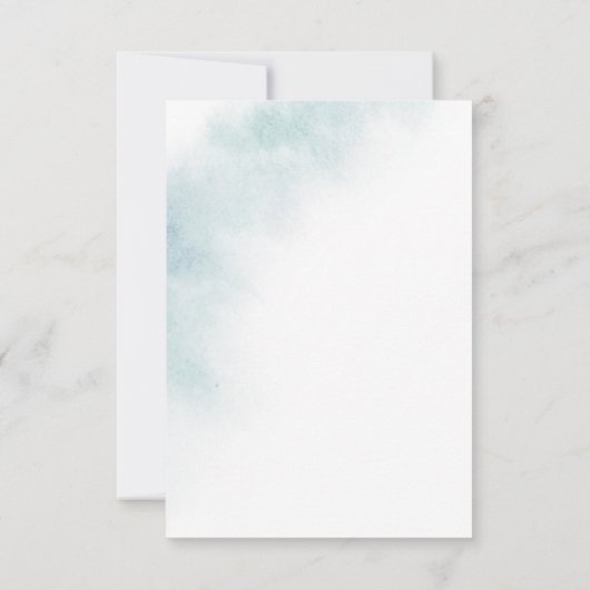 Watercolor Wash | Blue Song Request RSVP Card (Rückseite)