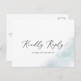 Watercolor Wash Blue Song UAWG Postcard Einladungspostkarte