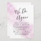 Watercolor Wash | Blue "We Do Again" - Verlängerun Einladung (Vorne/Hinten)
