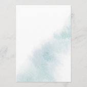 Watercolor Wash | Blue Wedding Hinweiskarte (Rückseite)