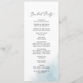 Watercolor Wash | Blue Wedding Program Programm (Rückseite)