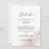 Watercolor Wash | Blush All in one Wedding Einladung (Rückseite)