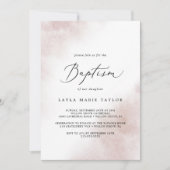 Watercolor Wash | Blush Baptisk Einladung (Vorderseite)