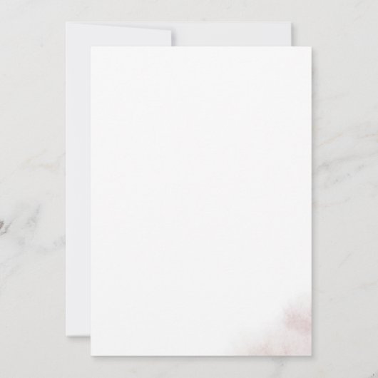Watercolor Wash | Blush Baptisk Einladung (Rückseite)