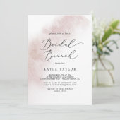 Watercolor Wash | Blush Bridal Brunch Einladung (Stehend Vorderseite)