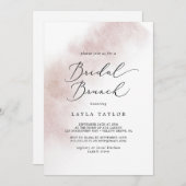 Watercolor Wash | Blush Bridal Brunch Einladung (Vorne/Hinten)