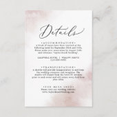 Watercolor Wash | Blush Details Umschließungskarte Begleitkarte (Vorderseite)