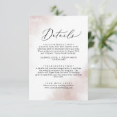 Watercolor Wash | Blush Details Umschließungskarte Begleitkarte (Stehend Vorderseite)