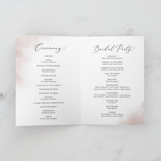 Watercolor Wash | Blush-Falz Programm (Innenseite)