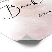 Watercolor Wash | Blush Guest Book Sign Poster (Ecke)