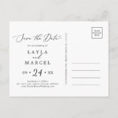 Watercolor Wash | Blush Save the Date Postkarte (Rückseite)