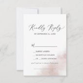Watercolor Wash | Blush Song Request RSVP Card (Vorderseite)