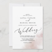 Watercolor Wash | Blush Wedding Einladung (Vorderseite)
