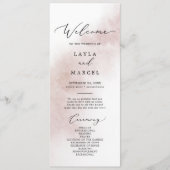 Watercolor Wash | Blush Wedding Program Programm (Vorderseite)