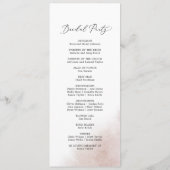 Watercolor Wash | Blush Wedding Program Programm (Rückseite)