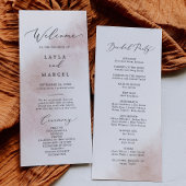 Watercolor Wash | Blush Wedding Program Programm