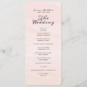 Watercolor Wash | Blush Wedding Program Programm (Vorderseite)
