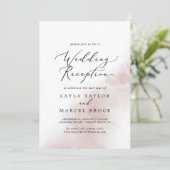 Watercolor Wash | Blush Wedding Reception Einladung (Stehend Vorderseite)
