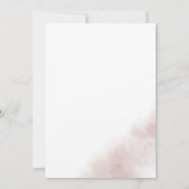 Watercolor Wash | Blush Wedding Reception Einladung (Rückseite)