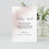 Watercolor Wash | Blush Wünschgut-Karte Begleitkarte (Stehend Vorderseite)