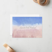 Watercolor Wash Couple Newlywings Personalisiert Mitteilungskarte (Vorderseite/Rückseite Beispiel)