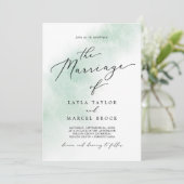 Watercolor Wash | Die Ehe Einladung (Stehend Vorderseite)