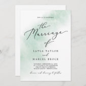 Watercolor Wash | Die Ehe Einladung (Vorne/Hinten)