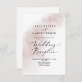 Watercolor Wash | Einladung des Abends "Blush" (Vorne/Hinten)