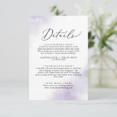 Watercolor Wash | Einschließungskarte für Lila Ang Begleitkarte (Stehend Vorderseite)