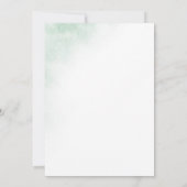 Watercolor Wash | Green Baby Dusche Einladung (Rückseite)