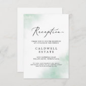 Watercolor Wash | Green Empfang Insert Card (Vorne/Hinten)