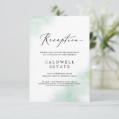 Watercolor Wash | Green Empfang Insert Card (Stehend Vorderseite)