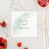 Watercolor Wash | Grüne Hochzeit Serviette (Beispiel)