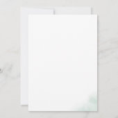 Watercolor Wash | Grüne und Goldtaufe Einladung (Rückseite)