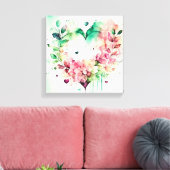 Watercolor Wash Heart # 3 Leinwanddruck (Insitu (Wohnzimmer))