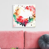 Watercolor Wash Heart # 4 Leinwanddruck (Insitu (Wohnzimmer))