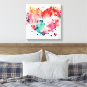 Watercolor Wash Heart # 5 Leinwanddruck (Insitu (Schlafzimmer))