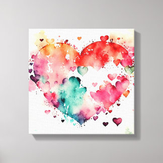 Watercolor Wash Heart # 5 Leinwanddruck