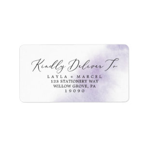 Watercolor Wash   Labels für Lila UAWG Adressaufkleber