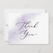 Watercolor Wash | Lila Dankeschön-Karte Dankeskarte (Vorderseite)