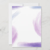 Watercolor Wash | Lila Einladung zur Hochzeit (Rückseite)