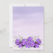 Watercolor Wash | Lila Einladung zur Hochzeit (Rückseite)