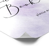 Watercolor Wash | Lila Gast Book Sign Poster (Ecke)