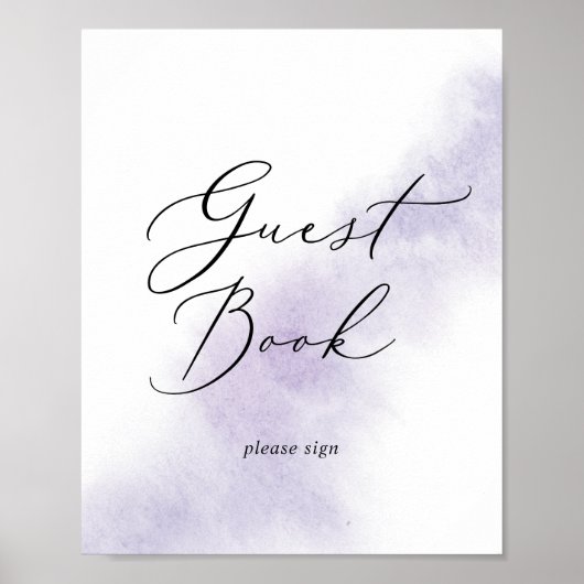 Watercolor Wash | Lila Gast Book Sign Poster (Vorne)